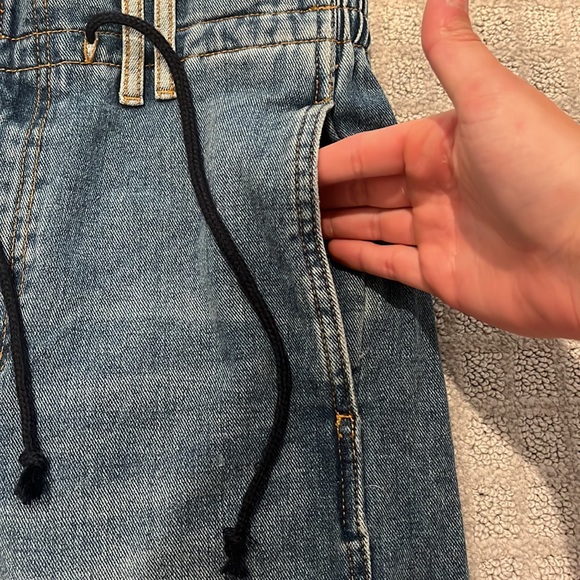 BDG PATCHWORK DENIM PANTS Elastic Waist Pull-On with Velcro - Picture 5 of 8